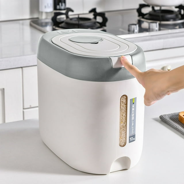 2025 New Storage Containers Clearance Airtight Rice Dispenser ,Cover Rice Bucket For Cereal Grain Flour Rice Beans Pet Food CountertopLarge Rice Storage Container With Lid,Proof Household Cereal