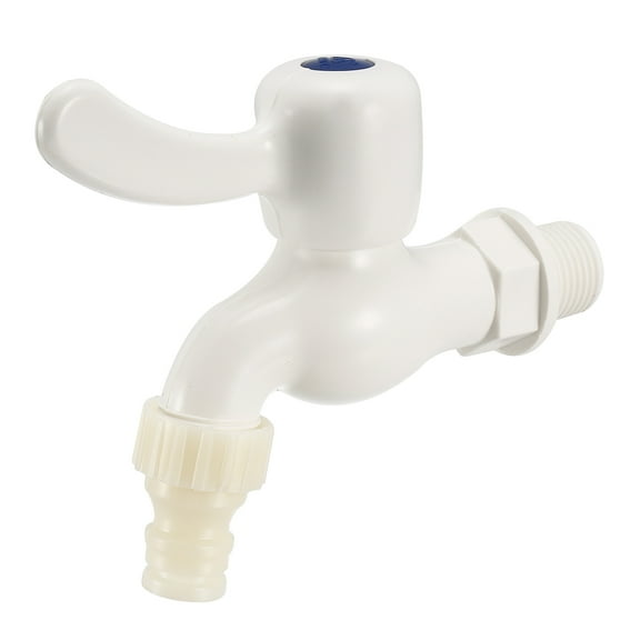 Plastic Water Tap Faucet Wall Mounted with Single Spout G1/2 Male Thread 2 pcs