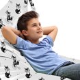 thumbnail image 1 of Cartoon Lounger Chair Bag, Foxes Riding Bicycles Playroom Celebration, High Capacity Storage with Handle Container, Lounger Size, Charcoal Grey White, by Ambesonne, 1 of 5