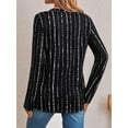 thumbnail image 3 of Brythos Long Sleeve Tops for Women,Relaxed Commuter Aesthetic Womens Long Sleeve T Shirts,Business and Casual Flexibility Long Sleeve T Shirt Women,Black,S, 3 of 5