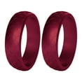thumbnail image 4 of Biplut 2Pcs Women Fish-scale Pattern Birthday Silicone Ring Wedding Band Accessory (Jan, Garnet Color,US 10), 4 of 13