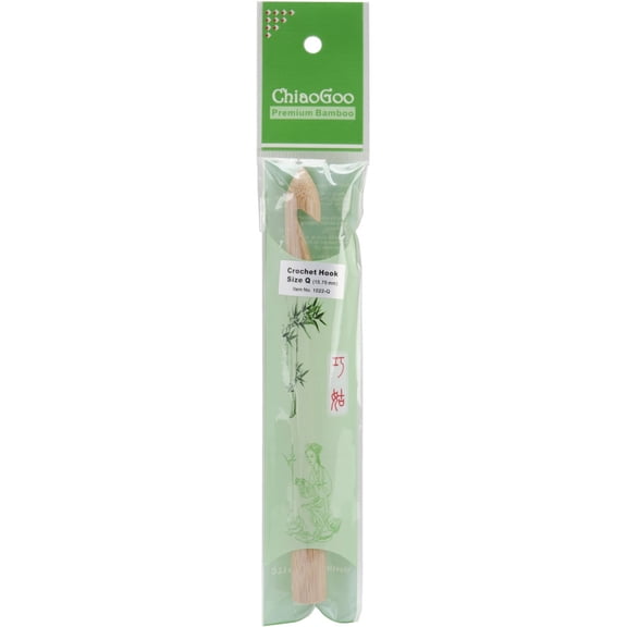ChiaoGoo Wood Crochet Hooks 5 Sizes - US-Q 15.75 mm to US-U 25. mm