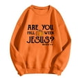 thumbnail image 4 of Ediodpoh Men's Hoodless Sweatshirt Fashionable Oversized Pullover for Holiday Celebrations Unique Logo Print Stylish Fall Apparel Plus Size Hop Sweatshirts for Men Mens Crewneck Sweatshirt Orange XL, 4 of 5