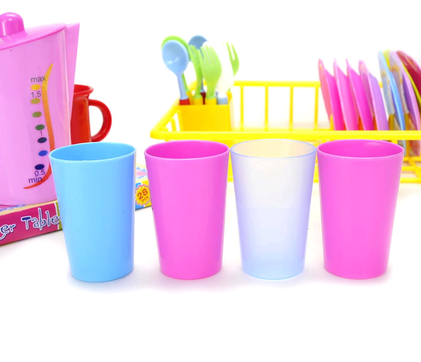 PlayWorld Kitchen Connection Play Dishes Kitchen Wash and Dry Tea Playset 27 Pieces