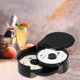 thumbnail image 4 of Caja de rimmer de cóctel de 3 niveles con compartimentos etiquetados | Reborde de vidrio para barra de plástico para sal, azúcar y condimentos | Herramienta para bartender en casa y uso profesional, 4 of 9