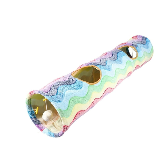 Tunnel de Jeu pour Chat avec Jouets Interactifs pour Petites Aventures Intérieures et Activités d'Exercice