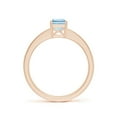 thumbnail image 2 of Angara Natural 0.8 Ct. Aquamarine with Diamond Classic Ring in 14K Rose Gold for Women (Ring Size: 12), 2 of 12