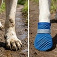 thumbnail image 7 of Summer Breathable Dog Shoes for Small Dogs, Breathable Mesh Dog Boots for Summer Hot Pavement, Reflective Adjustable Non Slip Paw Protectors for Small Dogs Cat Puppy(S,Hot Pink), 7 of 7