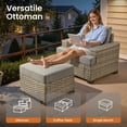 thumbnail image 6 of Vcatnet 7 Pieces Outdoor Patio Furniture Sectional Sofa Wicker Conversation Set with Ottomans Dark Gray, 6 of 7