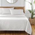 thumbnail image 4 of Better Homes & Gardens 300 Thread Count Cotton Sateen Bed Sheet Set, Arctic White, 4-Piece, Double, 4 of 7
