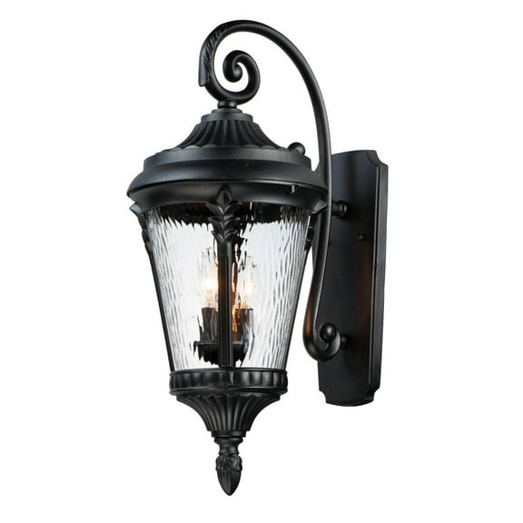 Maxim 3055 Sentry 3 Light 26" Tall Outdoor Wall Sconce - Black