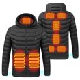 thumbnail image 1 of 9 áreas calentadas Sudadera con capucha calentada Abrigo calentado Calefacción rápida Carga USB para hombres y mujeres, 1 of 9