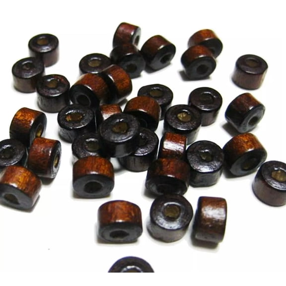 U8MO 500 Brown 7X6mm Column Heishi Wood Beads~ Wooden Heishi beads Bracelet Beads