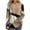 Khaki, variant on Horkkom Womens Fall Tops Long Sleeve Crew Neck Color Block Tops Casual Comfy Pullover Tunic Tops, Gifts for Women L