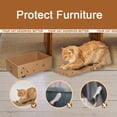 thumbnail image 2 of Caja de cartón para gatos RUBMEOW 5 piezas de tabla de rascar reversible, 2 of 5