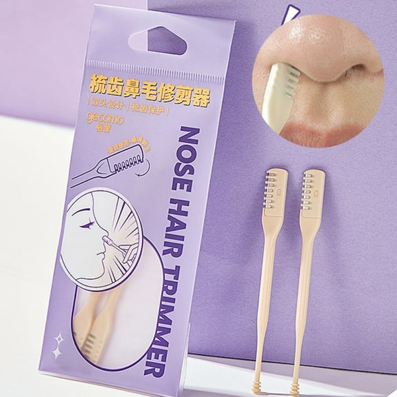 2pcs/set Manual Nose Hair Trimmers Waterproof Double Head Nose Hair Removal Portable Washable for Men and Women Nose Trimmer New