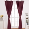 thumbnail image 3 of Wosthever Cortinas opacas de color sólido para cocina, persianas para habitación de niños, cortinas para el hogar y el Hotel Decoración del hogar vino rojo 100*250 cm, 3 of 6