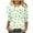Mint Green, variant on JSheng Women's 3/ 4 Sleeve Tops Fashion Casual Printed Round Neck Pullover T-shirt for Saint Patrick's Day Mint Green L
