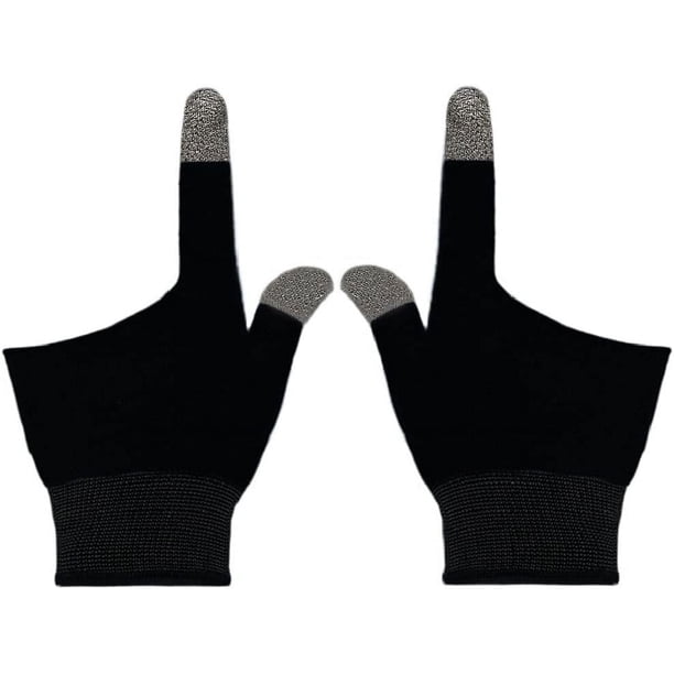Guantes de pantalla táctil para manos sudorosas, guantes de juego ultrafinos antisudor, transpirables y sin costuras para tableta, iPad/teléfono móvil, juego PUBG