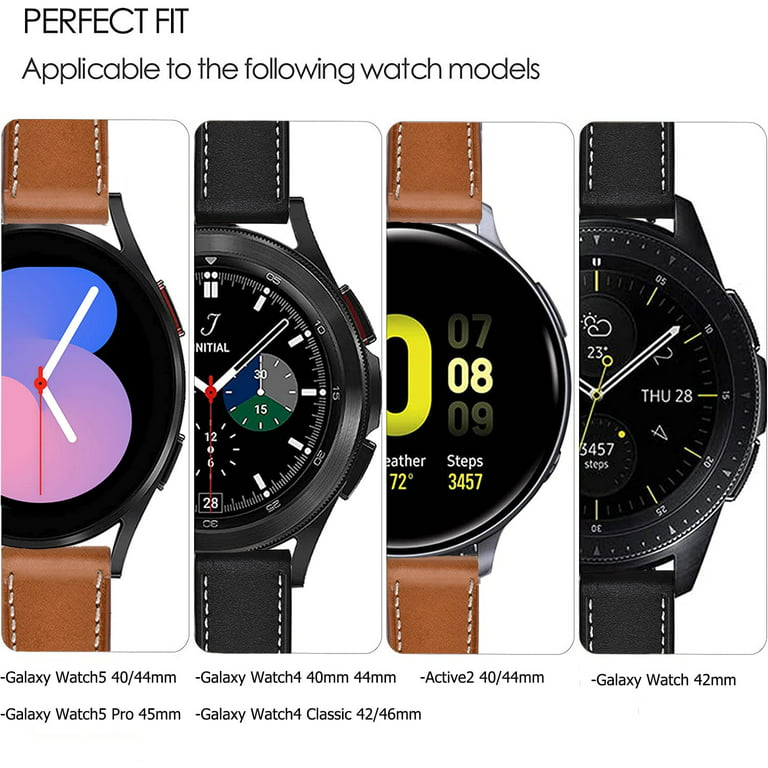 Leixiuer Bands for Samsung Galaxy Watch 5/pro/4 44mm 40mm/Classic/46mm/42mm/Active 2 Gear S3 Metal Diamond Bracelet 22mm 20mm Watch Band, Men's, Size