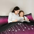 thumbnail image 5 of Feelyou Teens Glitter Galaxy Bedding Comforter Set, Dreamy Mystic Stars Twin Comforter Sets, Cartoon Theme Reversible Bedding Set, Ultra Soft Home Decor, 2-Piece, 5 of 8