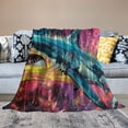 thumbnail image 2 of Orinice Shark Super Soft Blanket Soft Microfiber Blanket Cosy Fluffy Fuzzy Travel Blanket Nap Throws for Sofa Couch &amp; Bed Décor 50x60in, 2 of 6