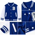 thumbnail image 6 of Aideaone Kids Baseball Jackets Boys Button up Toddler School Varsity Uniform Casual Sport Coat for Toddler Boy 3-6T, 6 of 7