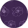 thumbnail image 1 of Ahgly Company Indoor Round Patterned Dark Purple Area Rugs, 6' Round, 1 of 6