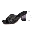 thumbnail image 6 of Wensltd High Heels for Women Summer Open Toe Elegant Dressy Walking Party Evening Heels Comfort Fashion Stylish Shoes Black, 6 of 9