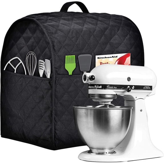Stand Mixer Cover compatible with Kitchenaid Mixer, Fits All Tilt Head & Bowl Lift Models,Fits for 4.5-Quart and 5-Quart(Black)