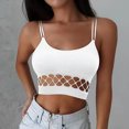 thumbnail image 2 of MESSUEN Camisole Tops for Women Womens Tank Tops Cropped Crew Neck Camisole Fishnet Bra Back Hollow Wrapped Chest Small Vest Sling Basic Top for Women Ladies Tops and Blouses White One Size, 2 of 4