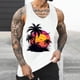 thumbnail image 2 of Camisetas de Tanque de los Hombres Tanque de los Hombres Incolor Gradiente de Impresión Cuello Redondo Correa Delgada Fuga Atrás Regular Casual Deportes Blusas de Tanque, 2 of 5