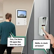 ANJIELO SMART Wired Video Apartment Intercom Door Phone Doorbell System,Handsfree Waterproof Outdoor Doorbell Indoor Monitor One Key Unlock for Home Villa