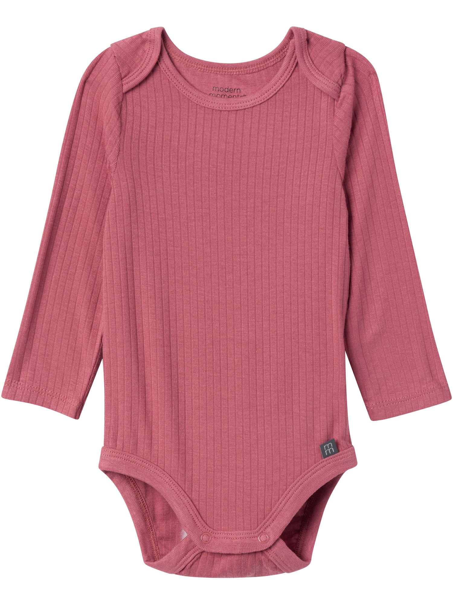 Modern Moments by Gerber Gender Neutral Super Soft Viscose Long Sleeve Bodysuits, 2-Pack, Sizes Newborn - 12 Months