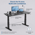 thumbnail image 6 of Rise Up 3-stage Dual Motor Electric Standing Desk Frame with 4 Memory Presets, Black, Desktop Not Included, 6 of 10