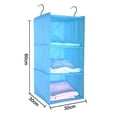 thumbnail image 5 of nipocaio Wardrobe Organizer With 3 Compartments, Hanging Fabric Cabinet With Iron Frame, Foldable Hanging Shelf, Storage System For Clothes, 5 of 5