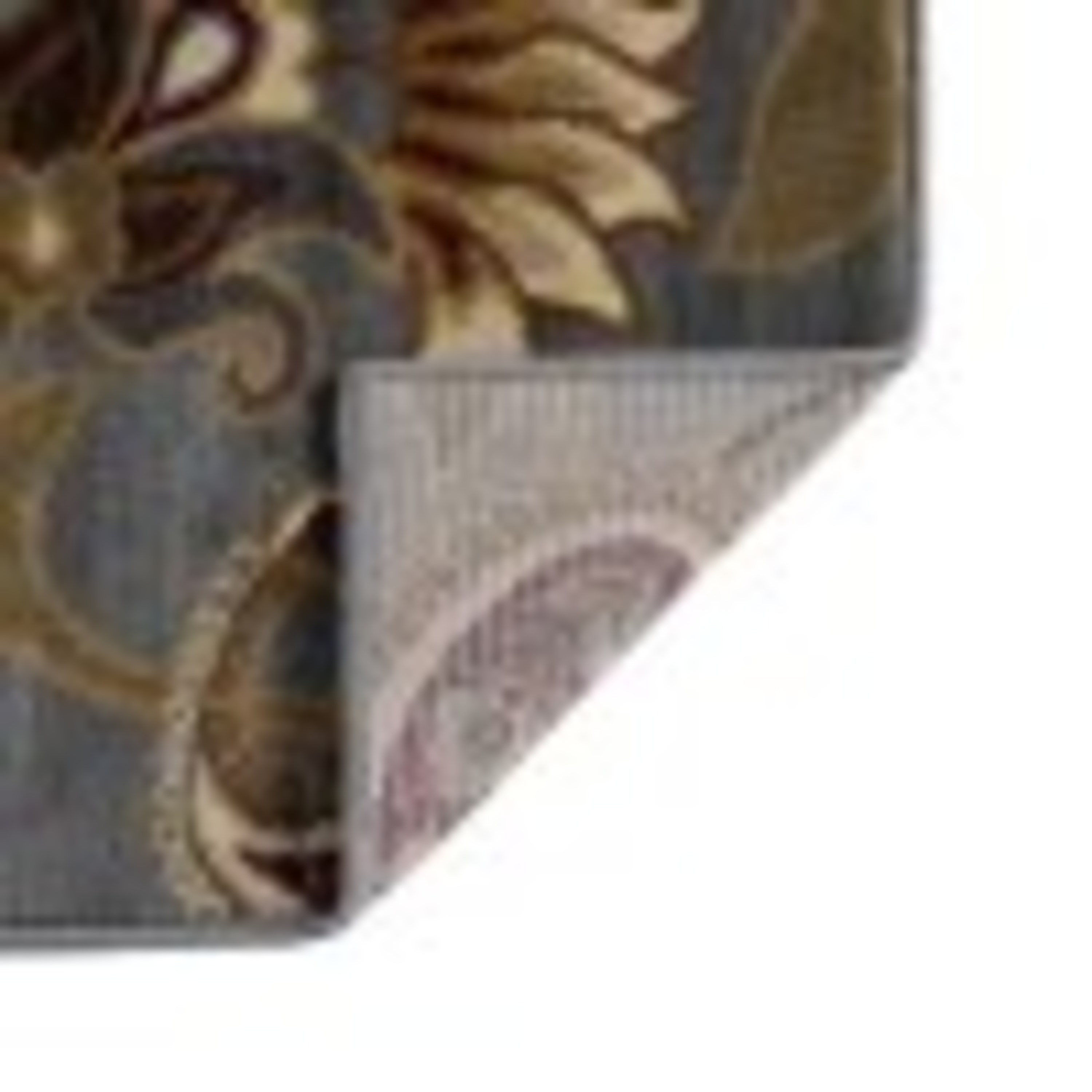 Impressions Transitional 5' x 7' Blue and Green Polypropylene Indoor Area Rug