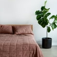 thumbnail image 3 of French Linen Box Stitch Quilted Sham Set - Standard - Clay | BOKSER HOME, 3 of 5