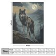 thumbnail image 4 of Orinice Wolf Fleece Throw Blanket for Bed  Night Wolf Lightweight Super Soft Plush Flannel Throw Blanket for Women, Men and Kids Valentine Day Wolf Gifts Decor 40x50in, 4 of 6