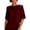 Pink, variant on Womens Pullover Tops Loose Fit Crewneck Side Slit Half Sleeve Cropped Length Lightweight Jersey Knit Summer Casual Blouse Style Shirts White S