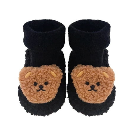 

Qufokar Size 7 Slippers for Toddlers Baby Boy Crib Shoes Baby Winter Shoes Floor Thickened In Autumn And Winter Children Cartoon Dispensing Baby Socks Shoes
