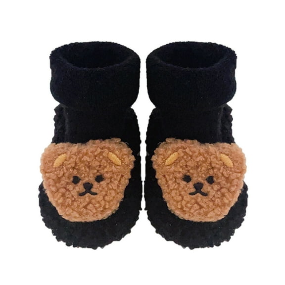 ibiyuan Baby Winter Boots for Warm Thickened Non- Soft Sole Cartoon Design Toddler Shoes Comfortable Autumn Winter Footwear