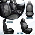 thumbnail image 5 of JIAMAOXIN 2-piece car seat cover front cover, waterproof leather, airbag compatible car seat cushion cover, suitable for most cars (Black and Gray), 5 of 5