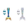 thumbnail image 1 of (2-Pack) Rinsvye Girls Themed 3 Piece Swimsuit Sets With Ruffle Top And Skirt Bathing Suit For Kids Beach Vacation, 1 of 6