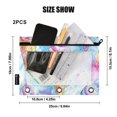 thumbnail image 4 of FORMRS 2 Pack Pencil Pouch for 3 Ring Binder with Clear Window Zipper Case, Watercolor Ice Cream Pattern, 4 of 6