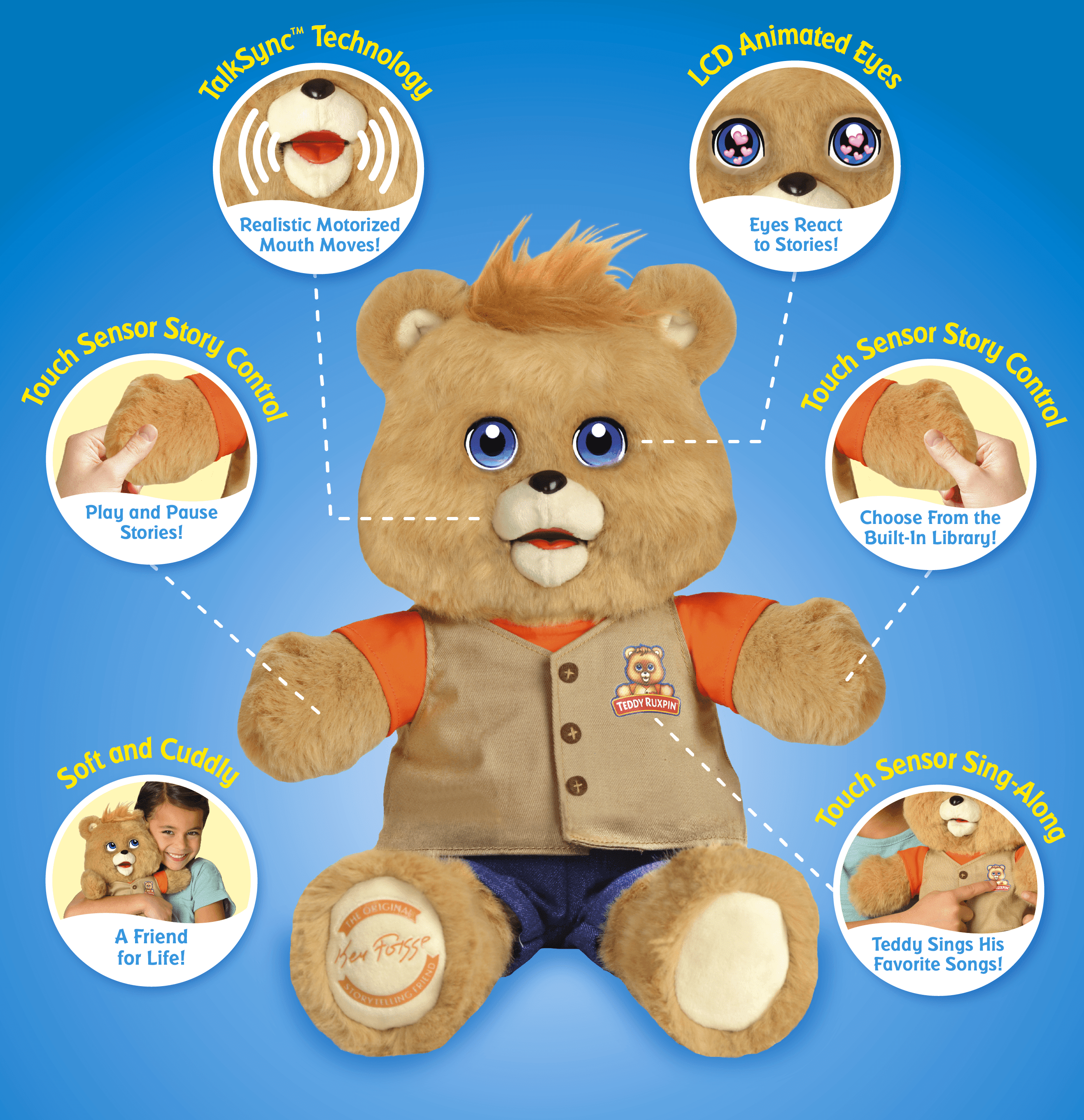 Details about   Vintage Teddy Ruxpin Bear with Sing Along Cartridges And Book 