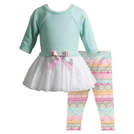 Youngland Green - youngland girls 12-24 months lace legging set (mint 18 months)