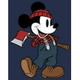 thumbnail image 2 of Men's Mickey & Friends Retro Lumberjack Mickey Mouse  Graphic Tee Navy Blue Heather Large, 2 of 4