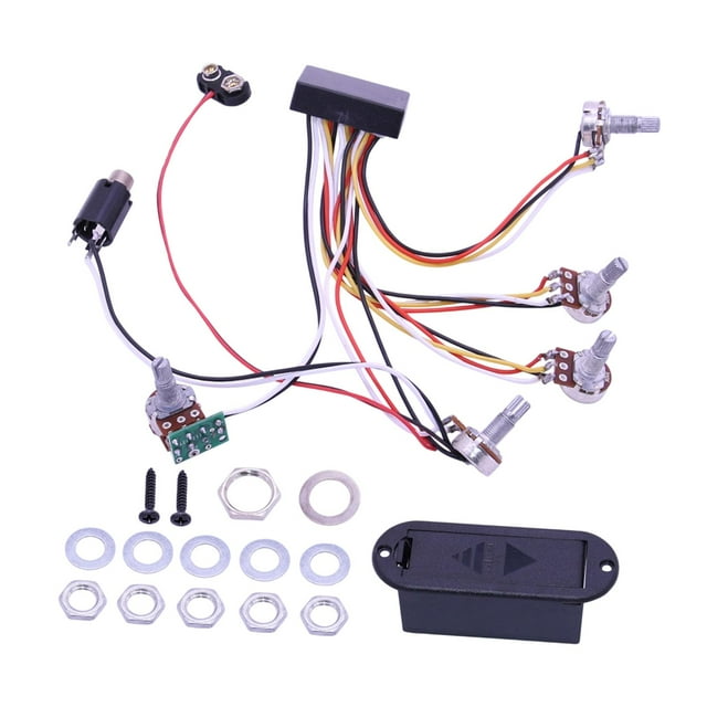 Xuanheng Active EQ Equalizer Electric Bass Preamp Circuit Easy to Install Replacement 3 band
