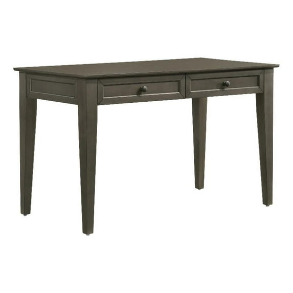 Pemberly Row Modern Home Office 50" Wood Writing Desk in Gray